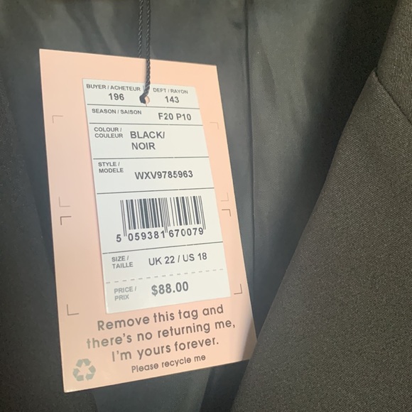 Tuxedo dress black - Picture 2 of 4